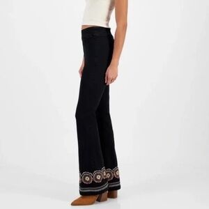 Driftwood Wyatt Flared Jeans Boho Embroidered Denim  Size XS or S or L - NWT
